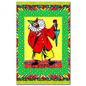  Vintage Loteria Clown Mexican Mini Poster Print by 