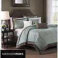 Madison Park Cascade Blue 6 piece King size Duvet Cover Set Compare 