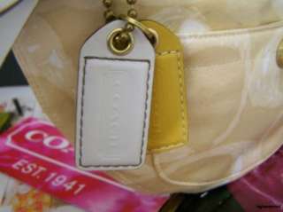   Gold Scribble Canvas Medium Hobo Bag Purse Handbag Shoulder  