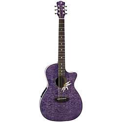   Flora Passionflower Tranz Purple/ Quilted Maple Guitar  