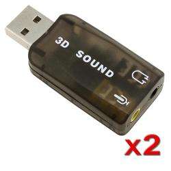   Headset/ Microphone PC Sound Card Adapter (Pack of 2)  