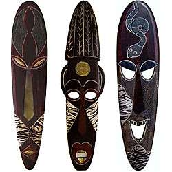 African Style Tribal Wood Masks  