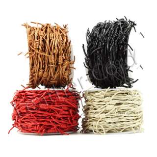 GENUINE BARBED WIRE LEATHER CORD   PICK COLOR & LENGTH  