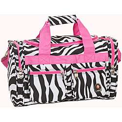 Rockland Bel Air Pink Zebra 19 inch Carry On Tote/Duffel Bag 