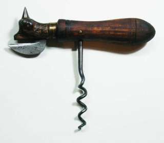 RARE Antique Rodgers & sons Sheffield England bull head corkscrew and 