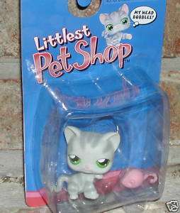 Littlest Pet Shop GREY Striped TIGER CAT RARE #32 2004  