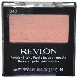 Revlon # 040 Softspoken Pink 0.18 oz Powder Blush with Brush 