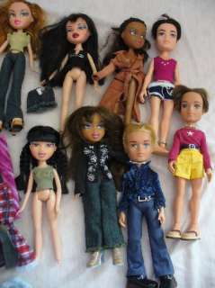 BRATZ Dolls 10 girls + 3 boys Clothes Shoes 6# BiG LOT  