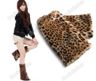 Pair of 40cm Women Lower Leg Ankle Warmer Shoes Boot Sleeves Cover 