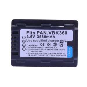  3.6V 3580mAh Battery VW VBK360 For Panasonic HDC HS60, HDC 