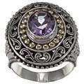 18k Gold and Sterling Silver Amethyst Ring Today $129.99 