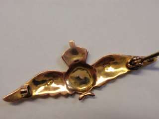   HORNER GOLD RAF WINGS BROOCH/PIN   2 COLOUR GOLD  MILITARY  