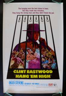 HANG EM HIGH *1SH ORIG MOVIE POSTER CLINT EASTWOOD 1968  