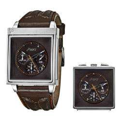 Asics Mens Brown Leather Strap Chronograph Watch  