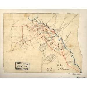  Civil War Map Map of parts of Orange, Louisa, and Spotsylvania 