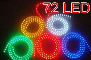 72 LED Strip Motorcycle Car Lights Flexible Grill Light  
