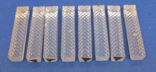 Great set of 8 cut diamond point crystal knife rests About 3.5 long x 