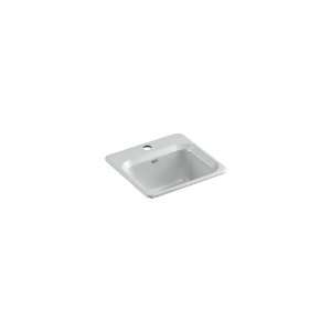   Rimming Entertainment Sink with Single Hole Faucet Drilling, Ice Grey