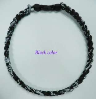 50cm Ionic Titanium Baseball Sport Necklace Black Color  