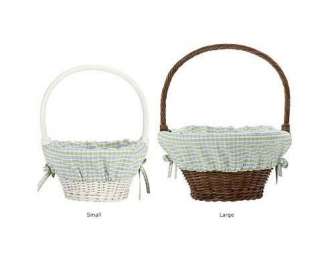   Pottery Barn Kids Green/Blue Plaid Basket Liner. Fits the large basket
