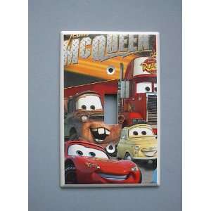 Disney Cars Lightening McQueen Mater Single Switch Plate switchplate 
