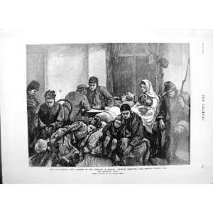  1877 Russo Turkish War Families Migrating Imbraila Art 
