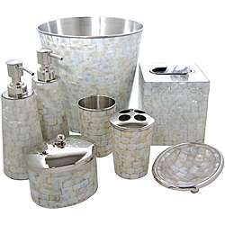 Royal Mother of Pearl 8 piece Bath Accessory Set  