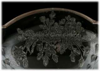 Paden City Ardith Footed Gravy, Etched Glass Compote.  