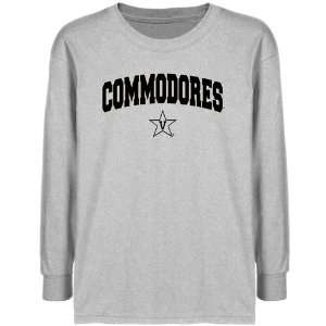  NCAA Vanderbilt Commodores Youth Ash Logo Arch T shirt 