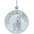 Sterling Silver Confirmation Boy and Bishop Disc Charm 