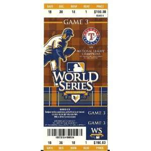  2010 World Series Game 3 Full Season Ticket Giants Rangers 