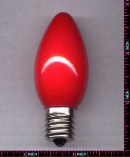7C9 Ceramic Red Light Bulbs (Box/25) 130V / 7 Watt  