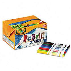 Crayola Fabric Markers Classpack (80 per Box)  
