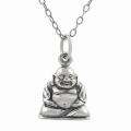 Sterling Silver Large Buddha Necklace  