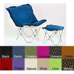 Butterfly Chair and Ottoman Set  