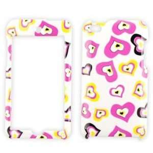  Apple iPod Touch 4 (iTouch) Multi Funky Hearts on White 