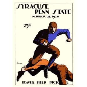  1928 Penn State Nittany Lions vs Syracuse Orange 36 x 48 