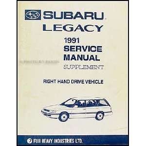   Subaru Legacy RHD Repair Shop Manual Supplement Original Subaru