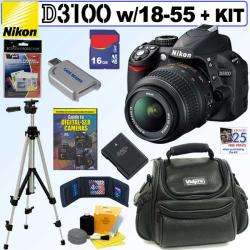 Nikon D3100 14.2MP DSLR Camera/ 18 55 DX VR Lens/ 16GB Kit   