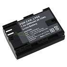 2x Full Decoded Battery Pack For LP E6 LPE6 Canon EOS 60D Camera