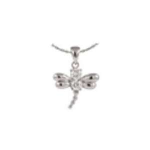   Silver with Dragonfly Clear Cz Necklace Dakota west Designs Jewelry