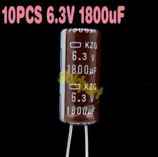 10pcs 6.3V 1800uF Motherboard Electrolytic Capacitors  