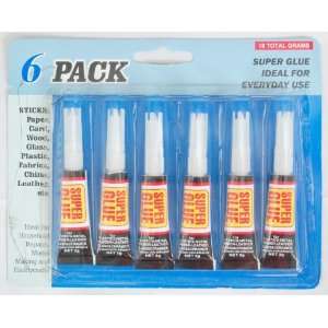  Super Glue Value Pack   SIX 3g Tubes