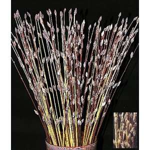  Set of 24 Stems, Black Shelled Stems for Floral Creations 