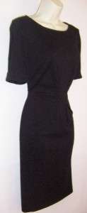 DONNA MORGAN Black Short Sleeve Ponte Knit Career/Versatile Dress 6 