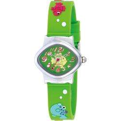 Activa Juniors Lime Green Rubber With Multicolor Fish Design Watch 