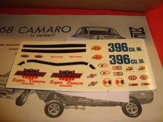 MPC 1968 Chevy Camaro SS 396 Ht. Unb. Model Car Kit  
