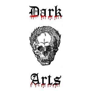   Glossy Stickers or Labels Dark Arts Skull with Crown