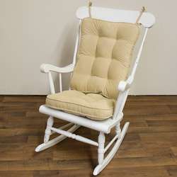 Cream Microfiber Reversible Chair Cushion Set  