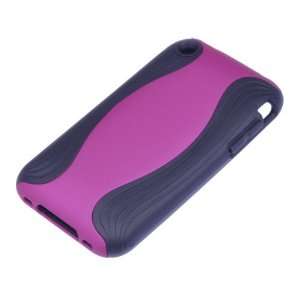   Black Purple Plastic Hard Back Case Cover For Apple iPhone 3G 3GS